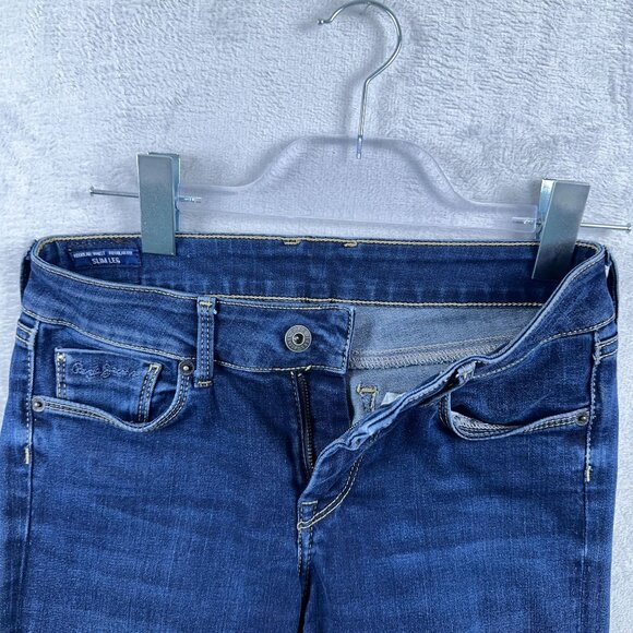 Pepe Jeans Womens Skinny Fit Slim Leg Denim Stretch Regular Waist Blue Size W28 - Picture 3 of 10